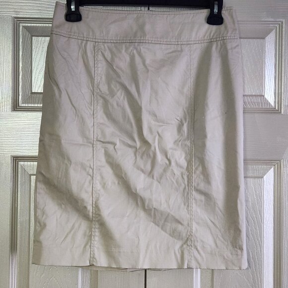 Cream Talbots Knee Length Skirt Size 8 - Picture 3 of 3